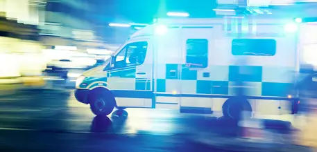 Ambulance driving at night