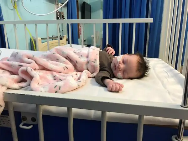 A baby got admitted to the hospital