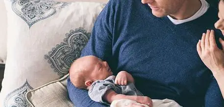 Newborn baby with parents