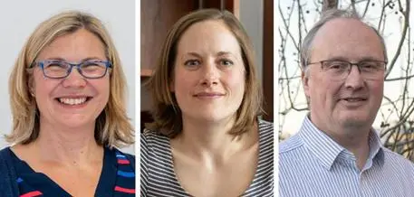 Profile photos of Dr Caroline Anderson, Dr Linden Stocker and Dr Richard Marigold.