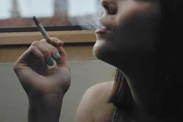 woman smoking