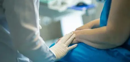 Doctor with patient