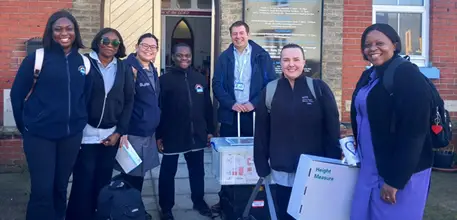 The IBHO team outside st Denys church in Southampton