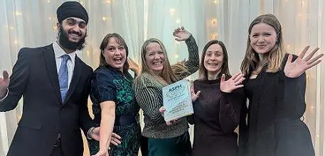 Left to right: Vishaan Vohra, Lisa Bagust, Kath Woods-Townsend, Donna Lovelock and Maddie Harris.