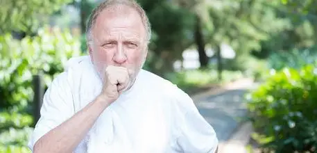 Man coughing