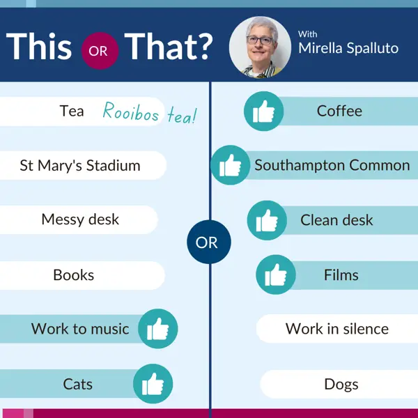 Mirella's 'This or That' graphic