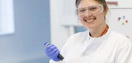 Millie-Rose Doolan pictured in lab coat