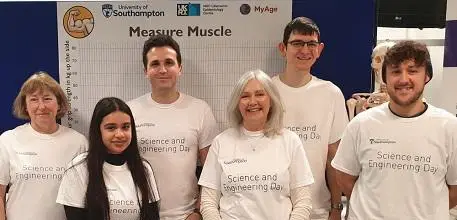 The team by their stand at the University of Southampton's Science and Engineering Day