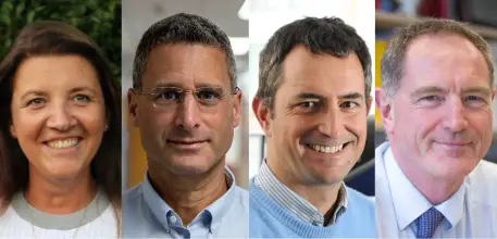 From left to right: Professors Diana Baralle, Saul Faust, Nick Francis, and Robert Read 