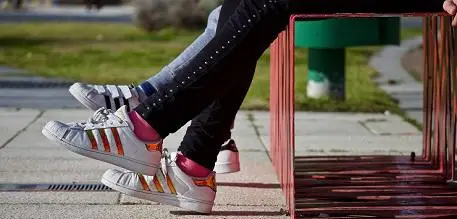 Children sat on a bench