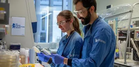 Researchers on the project working in the laboratory