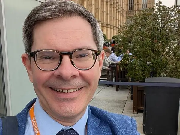 Professor Harvey at the celebration event in London