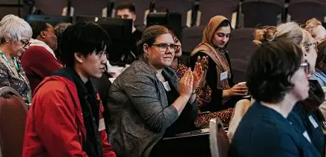 People at a Public involvement at a Raising Voices in Research event