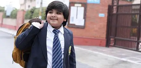Child outside school