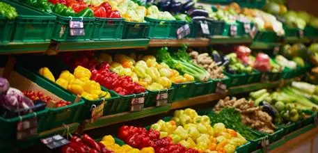 Fruit and veg section of a supermarket