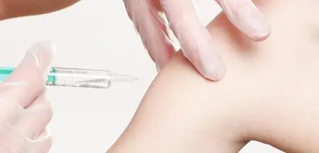 A person being given an injection