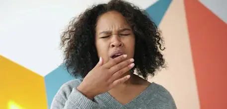 Woman about to cough