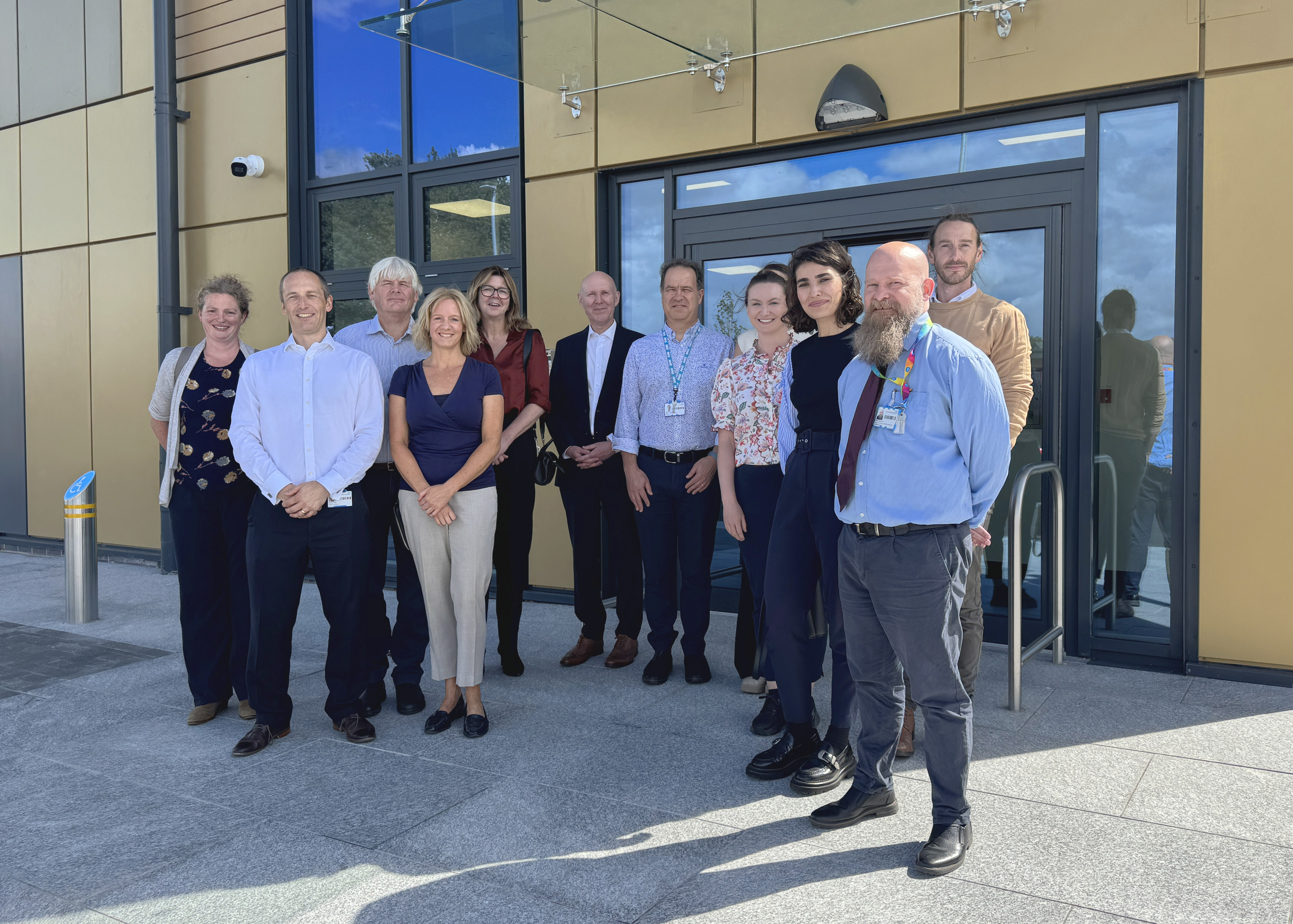 UHS chief pharmacist James Allen with members of the pharmacy team and NHSE representatives
